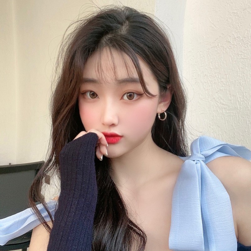 iF YOU Bộ 6 khuyên tai hình trái tim đính ngọc trai giả thời trang thanh lịch cho nữ