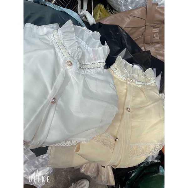 Áo sơ mi bèo tiểu thư cổ trụ | BigBuy360 - bigbuy360.vn