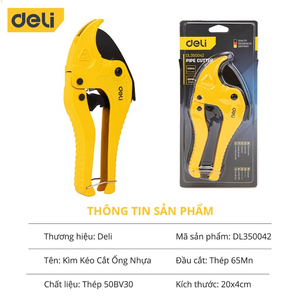 [LIFEDL157] Kìm Kéo Cắt Ống Nhựa Deli Cao Cấp - Lưỡi Thép Hợp Kim Chất Lượng Cao, Sắc Bén, Siêu Bền - DL350042 .