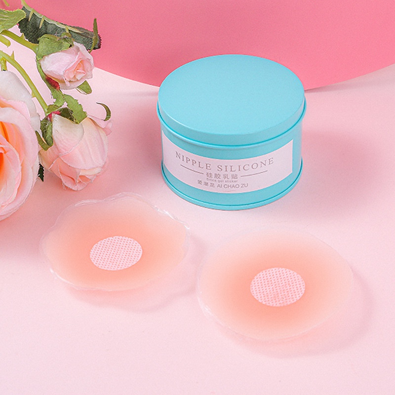 Miếng dán ngực silicon dán ti Hộp 5 cặp sử dụng nhiều lần HeeS9990