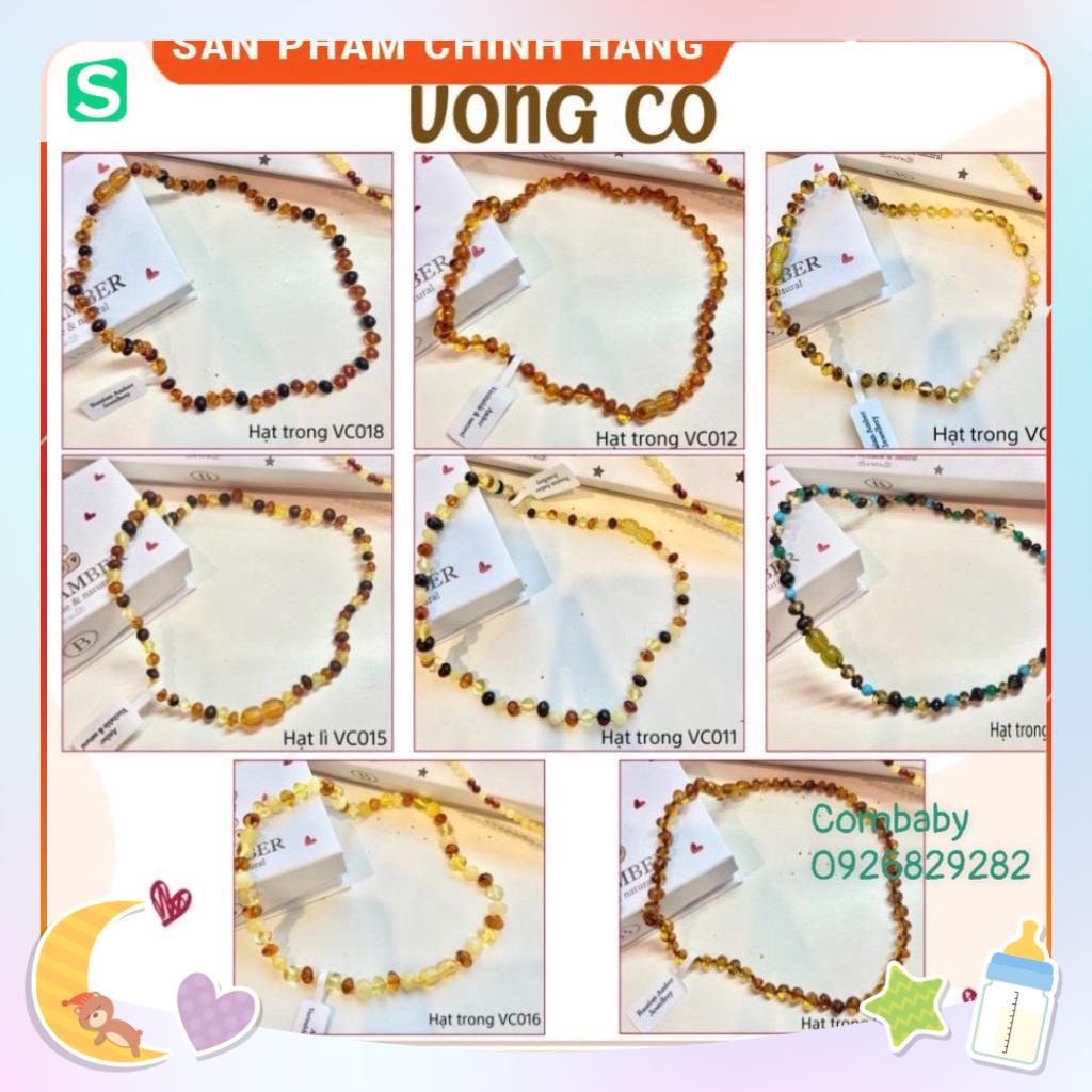 Vòng cổ Vòng tay Baltic Amber Nga cho bé 0-3 tuổi