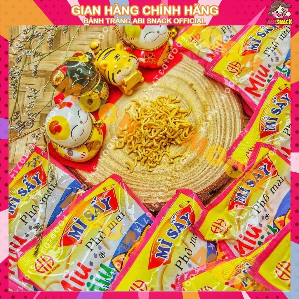 Combo 10 gói mì sấy trẻ em Miu Miu vị phô mai thơm ngon chuẩn vị ăn vặt một thời