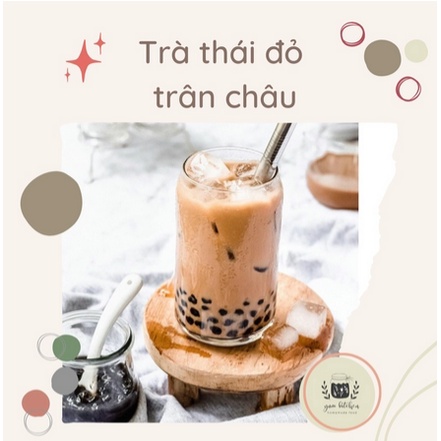 Set Nguyên Liệu Trà Sữa Trân Châu Thái Đỏ Làm Nhà 12 - 15 Ly Thơm Ngon Ít Béo