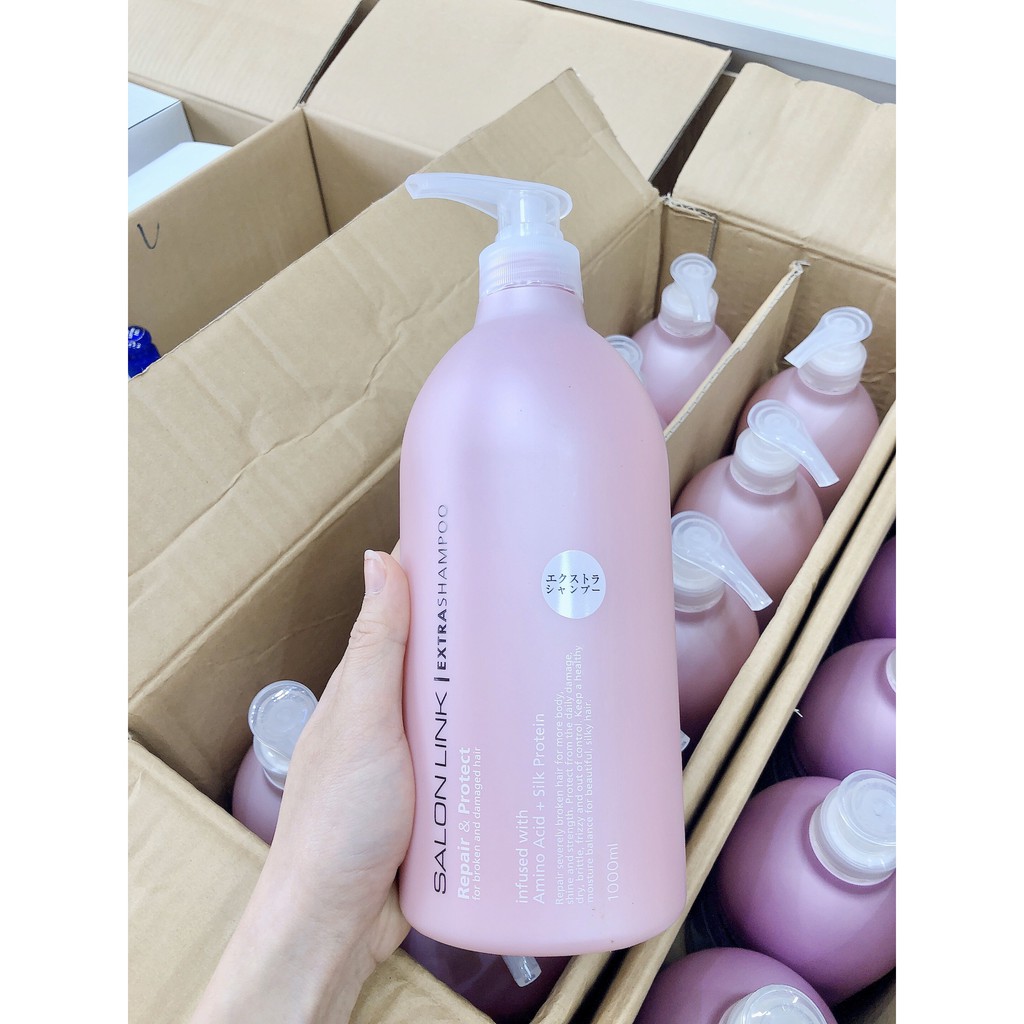 Dầu Gội Phục Hồi Kumano Salon Link Extra Dành Cho Tóc Hư Tổn 1000ml