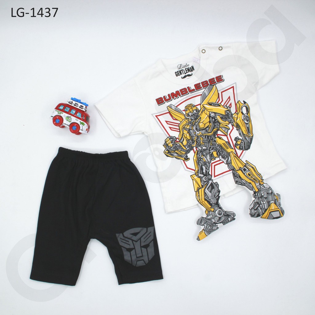 Transformers Áo Thun In Nổi Họa Tiết Hoạt Hình Transformers 3D Đáng Yêu Dành Cho Bé Trai 0-12 M