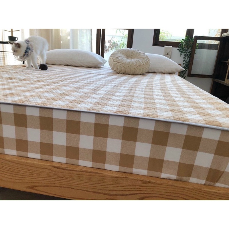 Ga Chống Thấm Trần Bông Xơ Đậu Nành Muji, ga giường Chống Thấm Nước Vượt Trội 100%, Sử Dụng 4 Mùa