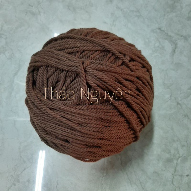 (màu Hot Hit) Dây thừng đan  macrame . sợi xoắn -3mm.. FUL COLOR( 43 màu )