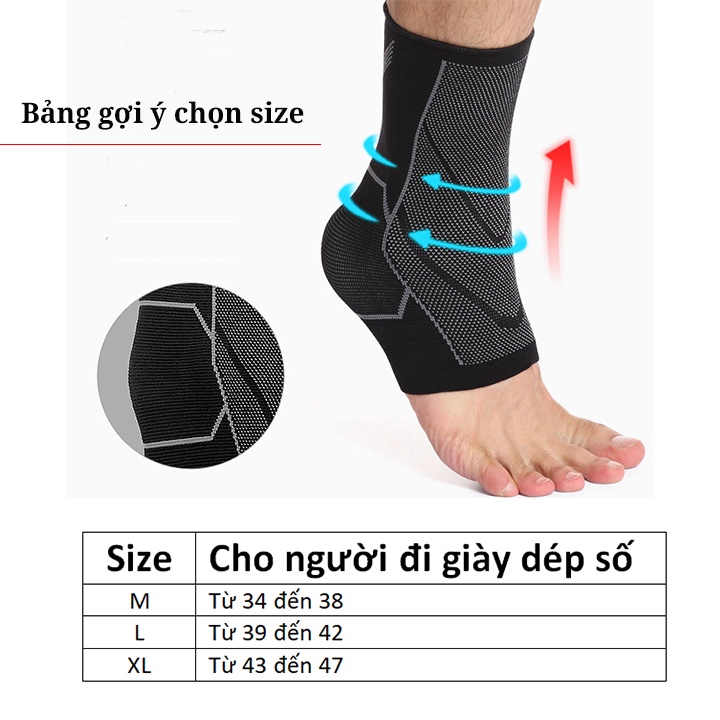 Đai hổ trợ chống lật chống trượt cổ chân Aolikes HH7137 - 1 chiếc