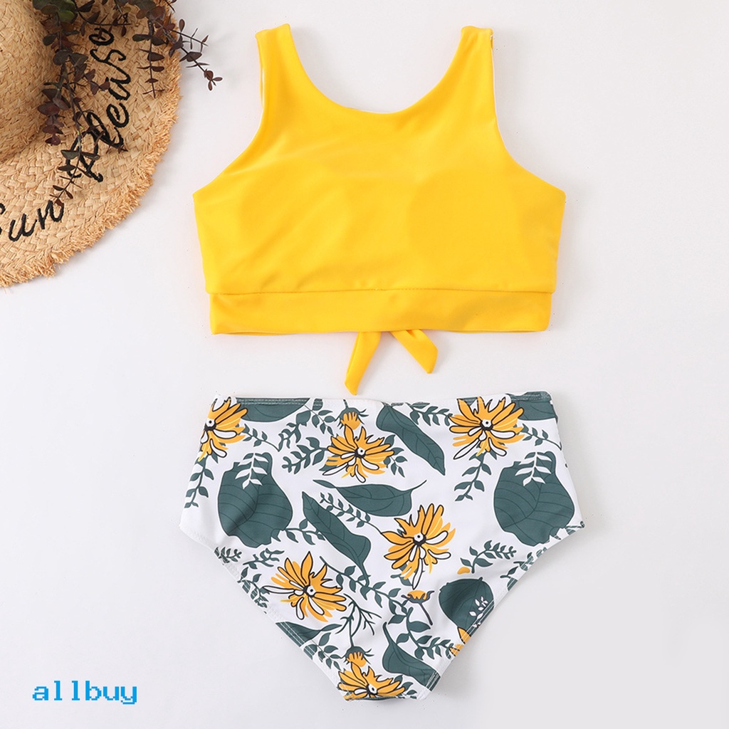 Bộ Đồ Bơi Bikini Hai Mảnh Cổ Chữ U Họa Tiết Hoa Thời Trang Sành Điệu Cho Nữ