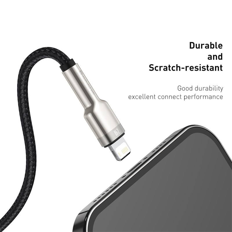 Cáp sạc nhanh Baseus cổng USB 2.4A dành cho iPhone 11 12 Pro Max