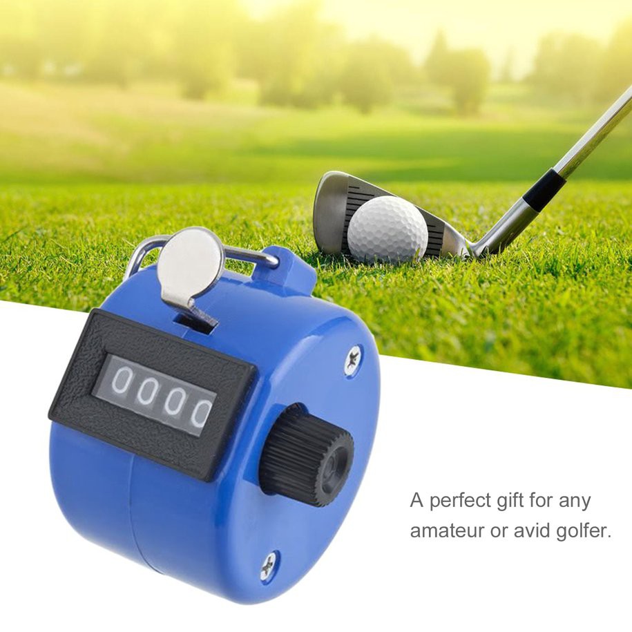 Máy đếm điểm chơi golf 4 chữ số bằng cơ cần mạ crom