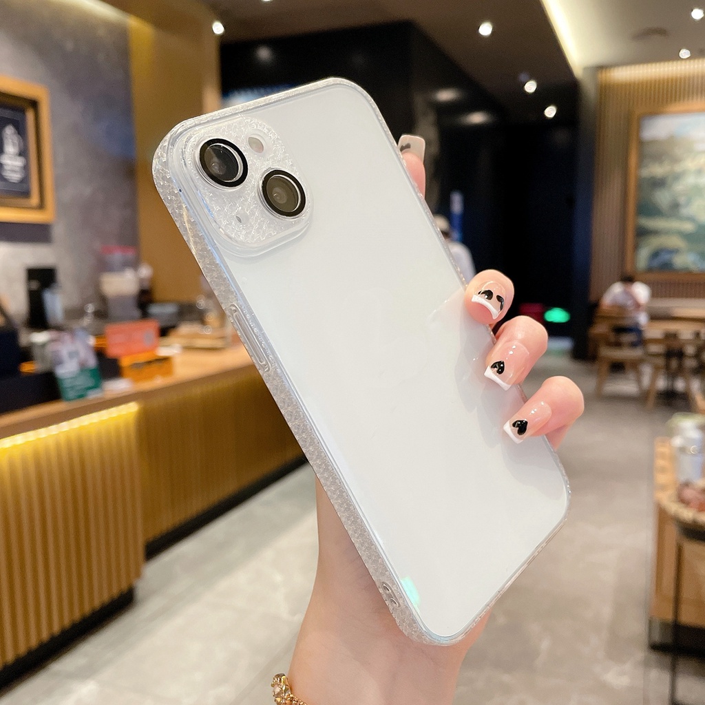 Ốp Điện Thoại Silicon Dẻo Trong Suốt Viền Kim Cương Sang Trọng Cho iphone 13 Pro MAX 11 12 Pro MAX XS MAX XR X 7+ 8 Plus