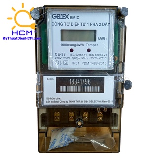 Công tơ điện tử 1 pha gelex ce-38
