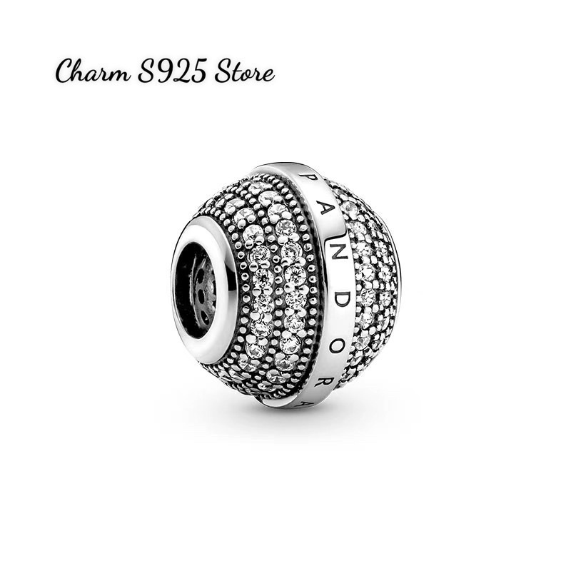 charm pan Ale đính đá hoạ tiết logo bạc s925 cao cấp