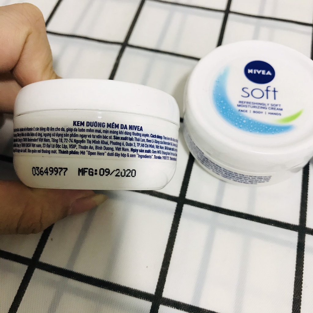 Kem dưỡng da Nivea Soft 50ml dưỡng ẩm chống nẻ