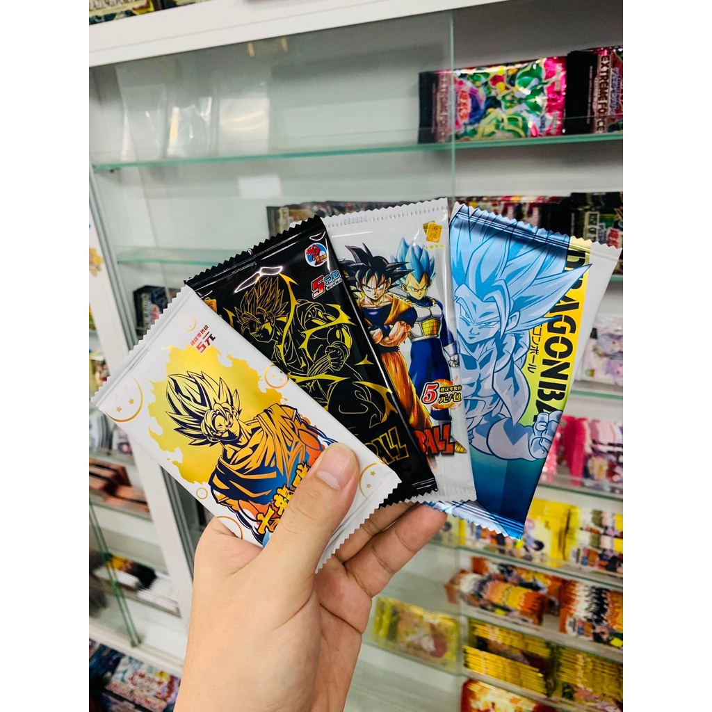 Set 5 ảnh thẻ nhân phẩm Anime Dragon Ball ngẫu nhiên chibi xinh xắn