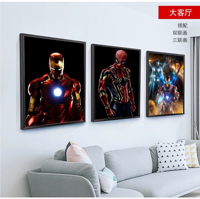 Tranh số hoá DIY căng sẵn khung chủ đề AVENGERS Moly House