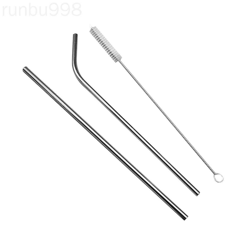 Ống Hút Bằng Thép Không Gỉ Mềm Dài 21.5cm Có Thể Tái Sử Dụng Tiện Lợi Runbu998