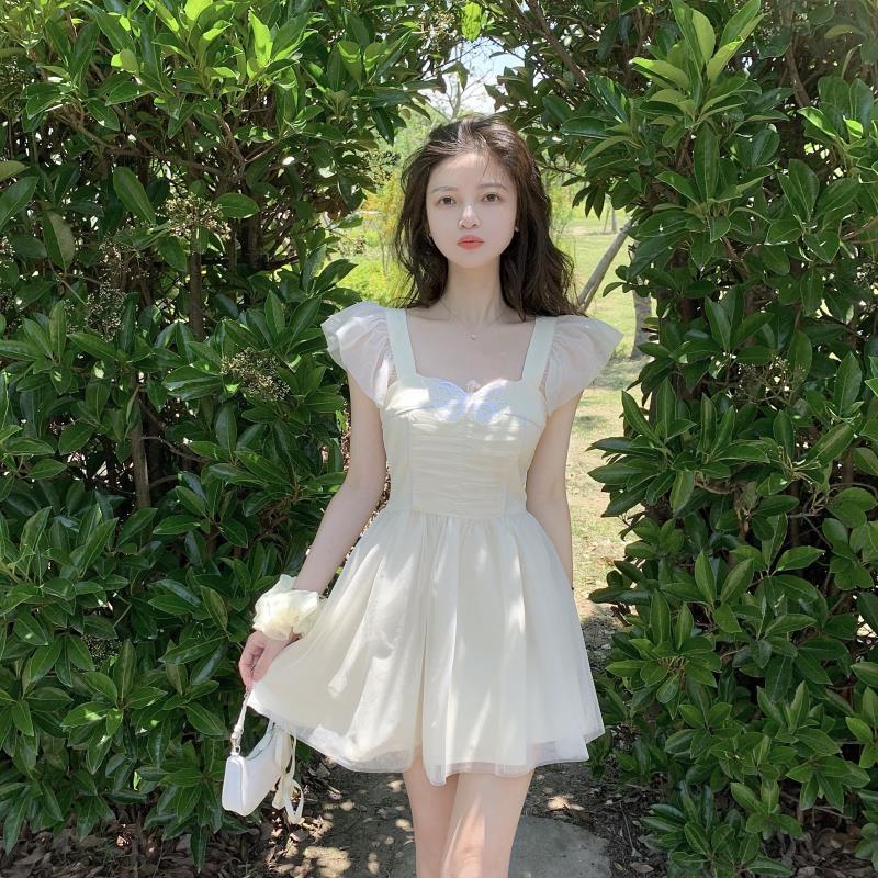 Đầm Chữ A Ngắn Ôm Eo Thời Trang Hàn Quốc Hàng Mới Dành Cho Nữ