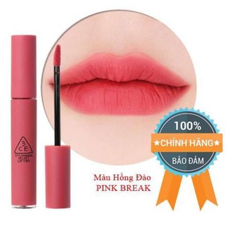 Son Kem Lì 3CE Velvet Lip Tint #PINK BREAK - Màu Hồng Đào Số 6 - Chính Hãng Hàn Quốc