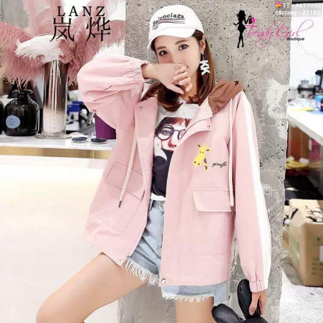 🎆𝐇𝐎𝐓𝐓𝐑𝐄𝐍𝐃🎆 033 Áo Khoác Kaki 2 Lớp in Hươu Cao Cổ Cực Hot (Kèm Video, Hình Chụp Thật) | BigBuy360 - bigbuy360.vn