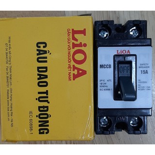 Cầu dao tự động (APTOMAT) 2 cực 1 tiếp điểm 15A - LIOA MCCB2P1E-15A