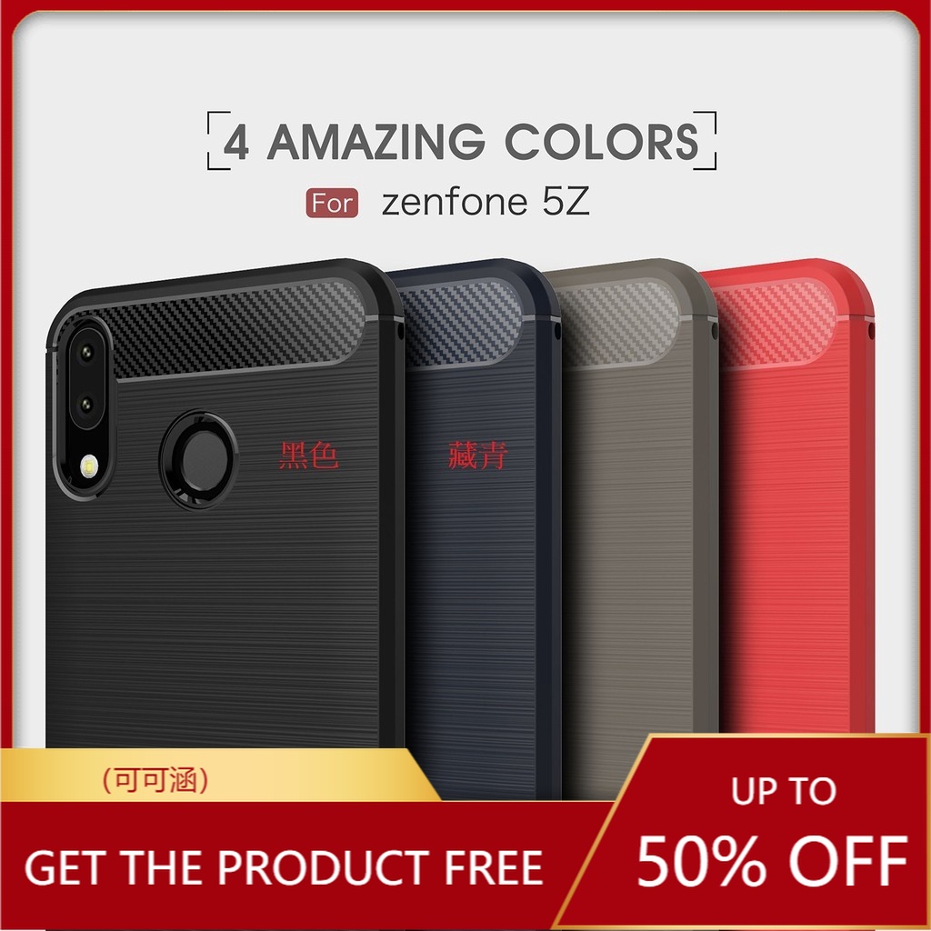 Ốp Điện Thoại Sợi Carbon Mềm Cho ASUS Zenfone 5 / 5Z 2018 Version ZE620KL / ZS620KL