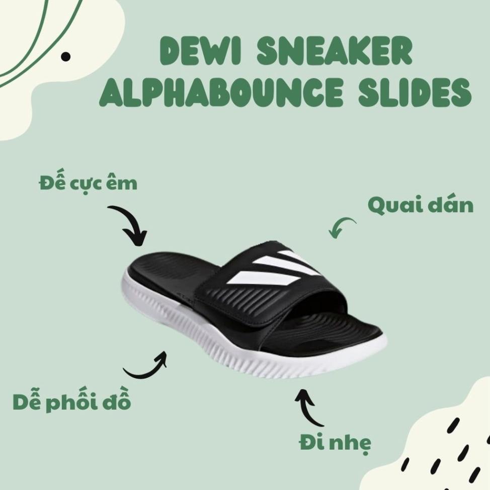 Dép Alphabounce trắng đen / full đen có sẵn - BA8775 / B41270 -KLHo9