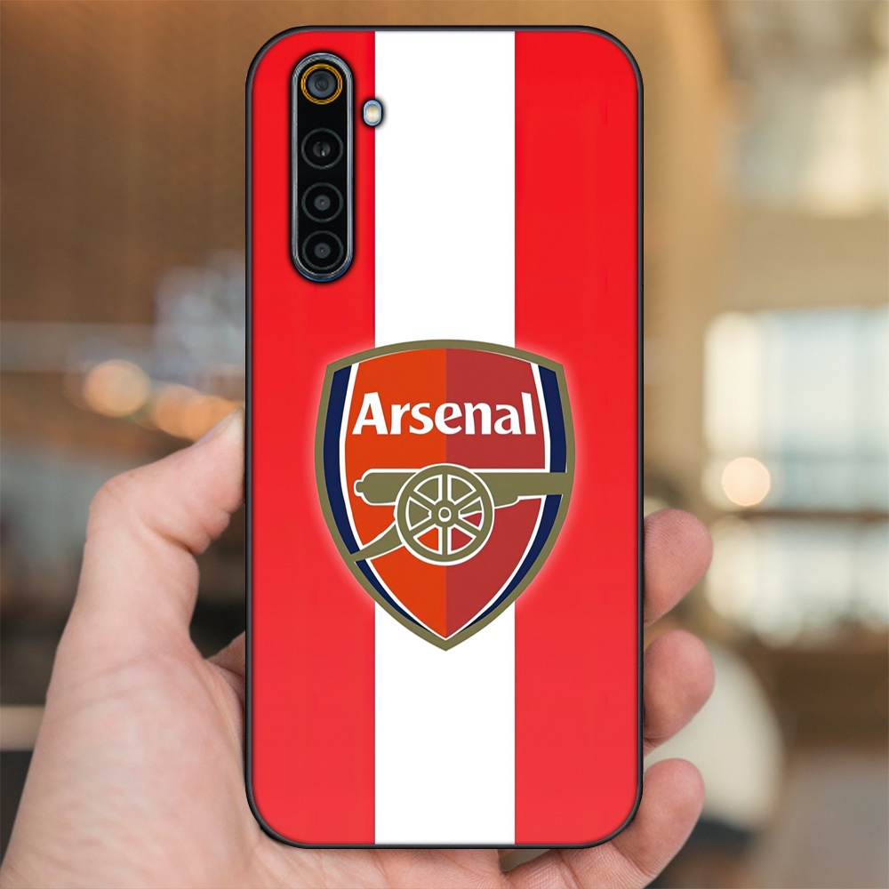 Ốp lưng Realme 6, 6 Pro viền đen in hình Arsenal FC