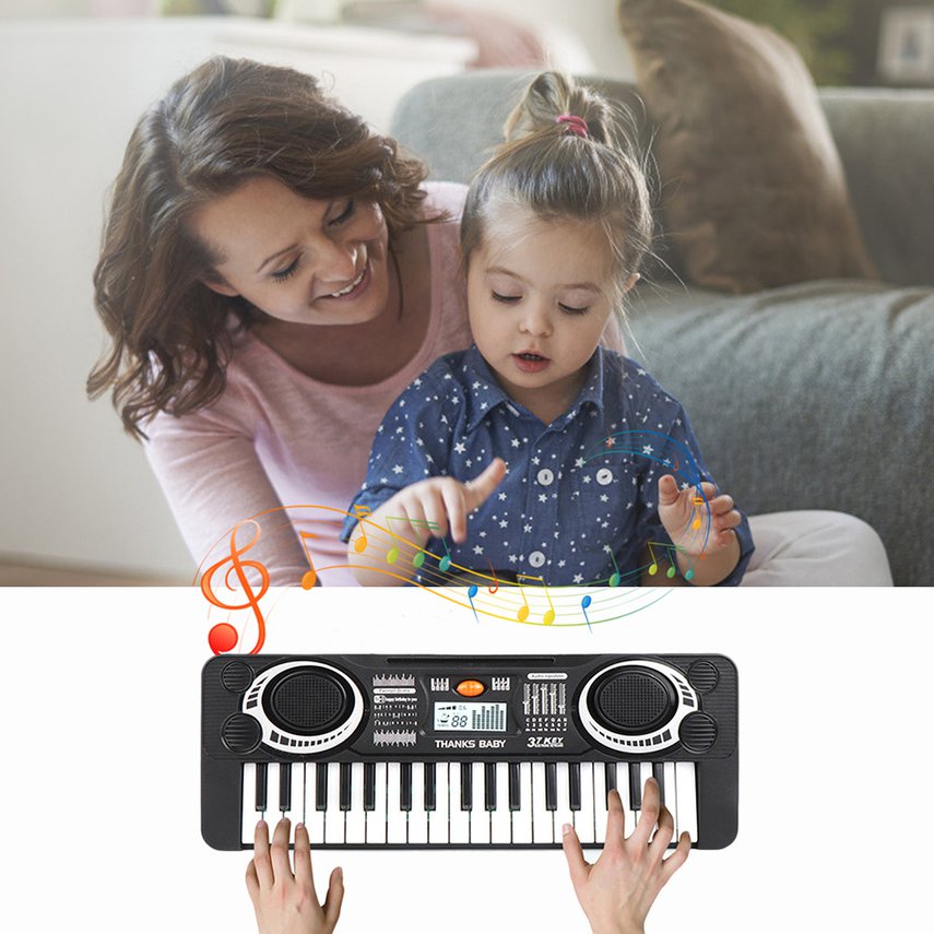 Đàn piano điện tử 37 phím kèm mic hát cho bé