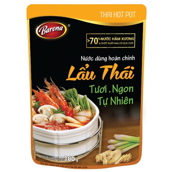 Nước dùng hoàn chỉnh Lẩu thái Barona 180g