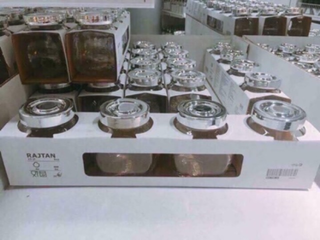 💲XÁCH TAY IKEA THÁI LAN 💲 SET 4 LỌ THUỶ TINH ĐỰNG GIA VỊ