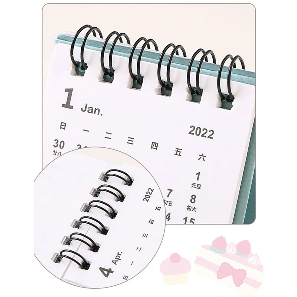 Lịch để bàn dạng lật 2021-2022 mini không in dấu vân tay tiện lợi nhiều màu sắc
