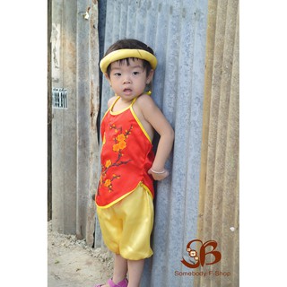 Set áo yếm bé gái