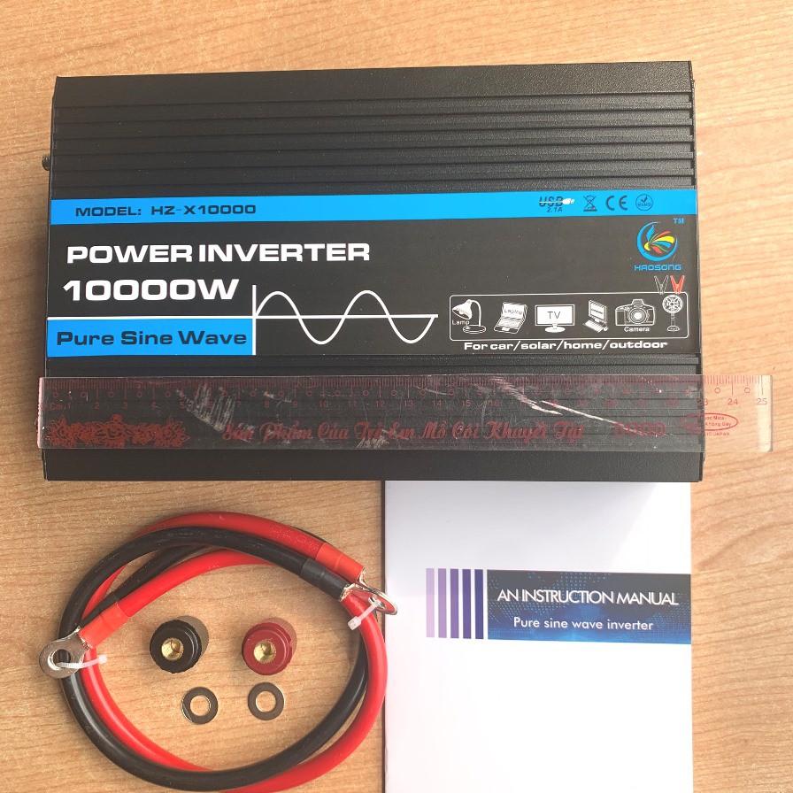 Bộ chuyển đổi kích dòng điện 12V lên 220V sóng Sin chuẩn 1500W dùng cho gia đình, nhà xưởng, xe tải (TS32)