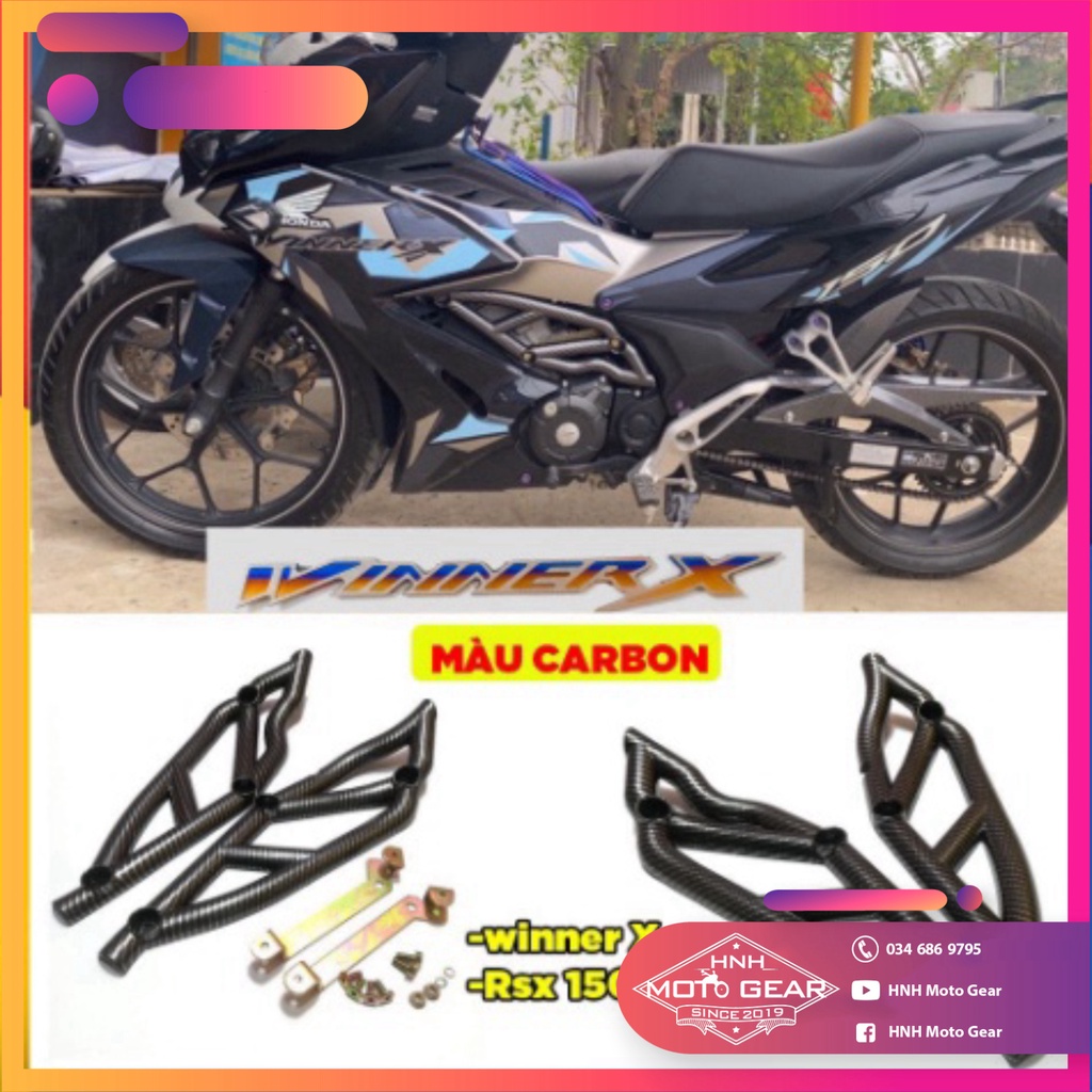 Ốp Lốc Máy , Ốp Sườn Winner X Carbon Sẵn Pát Và Ốc