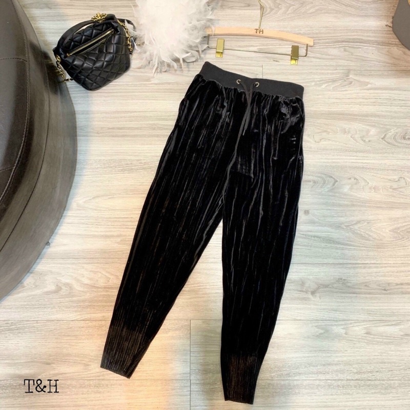 Quần baggy nhung buộc dây đẹp