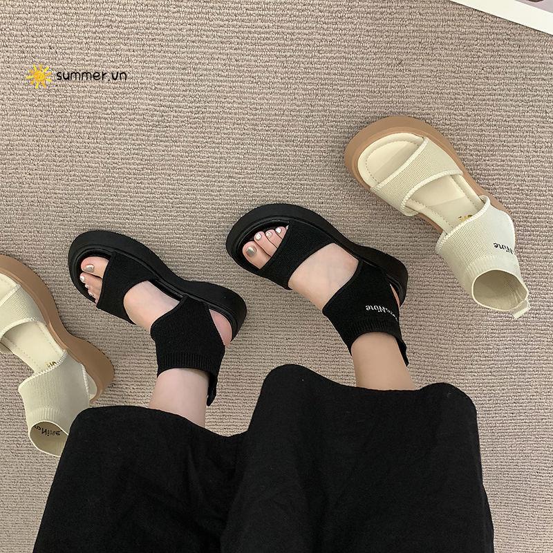 Giày Sandal Hở Ngón Đế Dày Phong Cách Mùa Hè Thời Trang Mới 2022 Cho Nữ