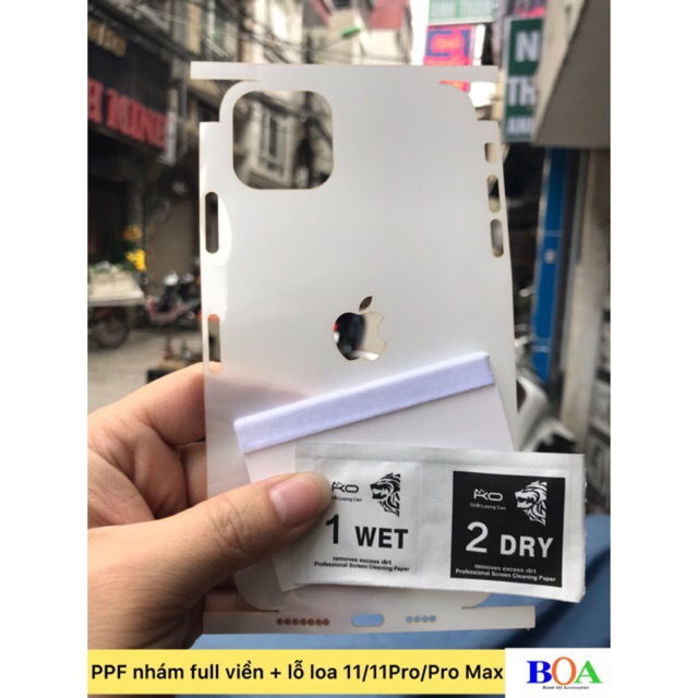 Skin PPF Nhám Full Viền + Lỗ Loa IPhone 11 , IPhone 11 Pro , IPhone 11 Pro Max Chống Xước , Chống Vân Tay ( Siêu Dính )