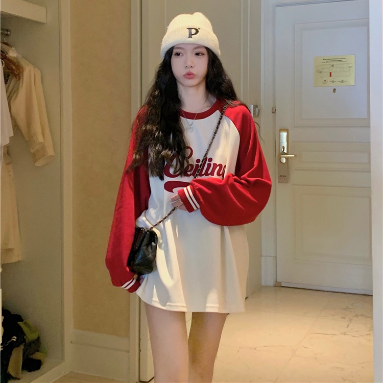 Áo sweatshirt PERTY mỏng cổ tròn tay dài phong cách Hàn Quốc thời trang mùa thu mới ngọt ngào dành cho nữ