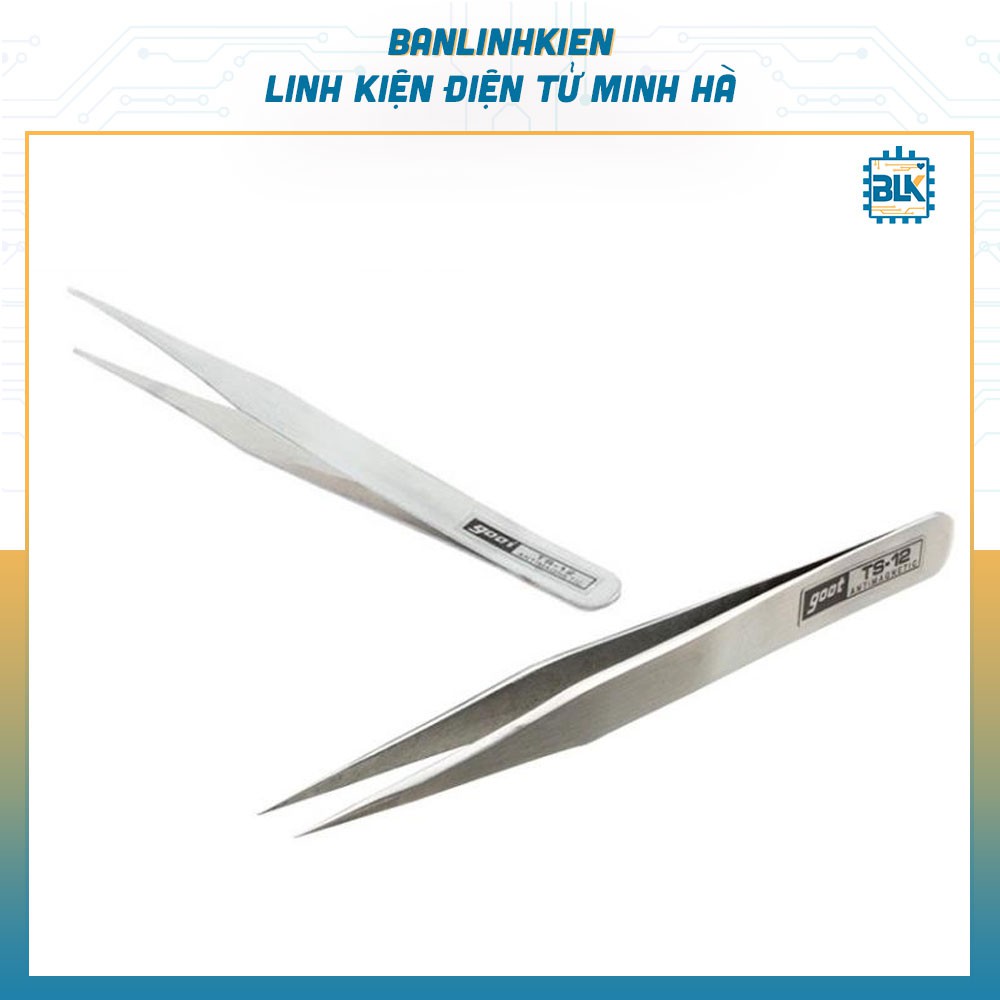Nhíp Kẹp Linh Kiện TS-13 Thẳng (Gắp Đá Nail, Nối Mi, Nhặt Lông Yến)