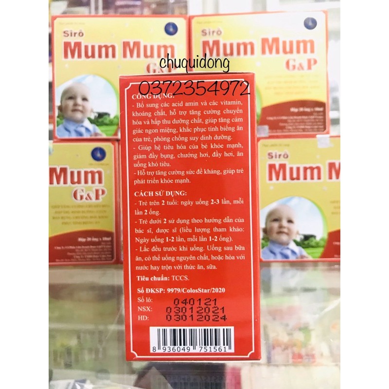 Siro Mum mum gp giúp bé ăn ngon tiêu hoá khoẻ