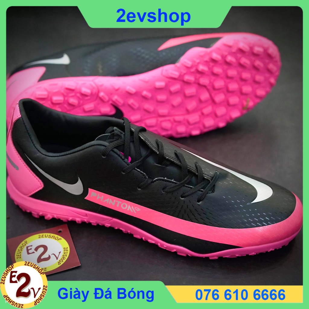 Giày Đá Bóng 𝗧𝗙 𝗡𝗶𝗸𝗲 𝗣𝗵𝗮𝗻𝘁𝗼𝗺 𝗚𝗧 Đen Hồng Đã Khâu