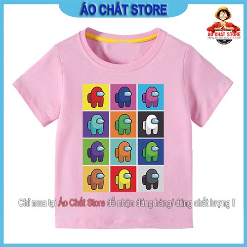 (5 màu) Áo thun Among Us cho bé trai | bé gái siêu cute | vải đẹp AU45 | Áo Chất Store