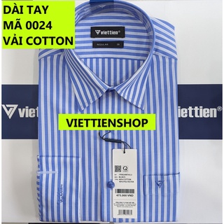 (0024 SL) ÁO SƠ MI VIỆT TIẾN DÀI TAY KẺ SỌC