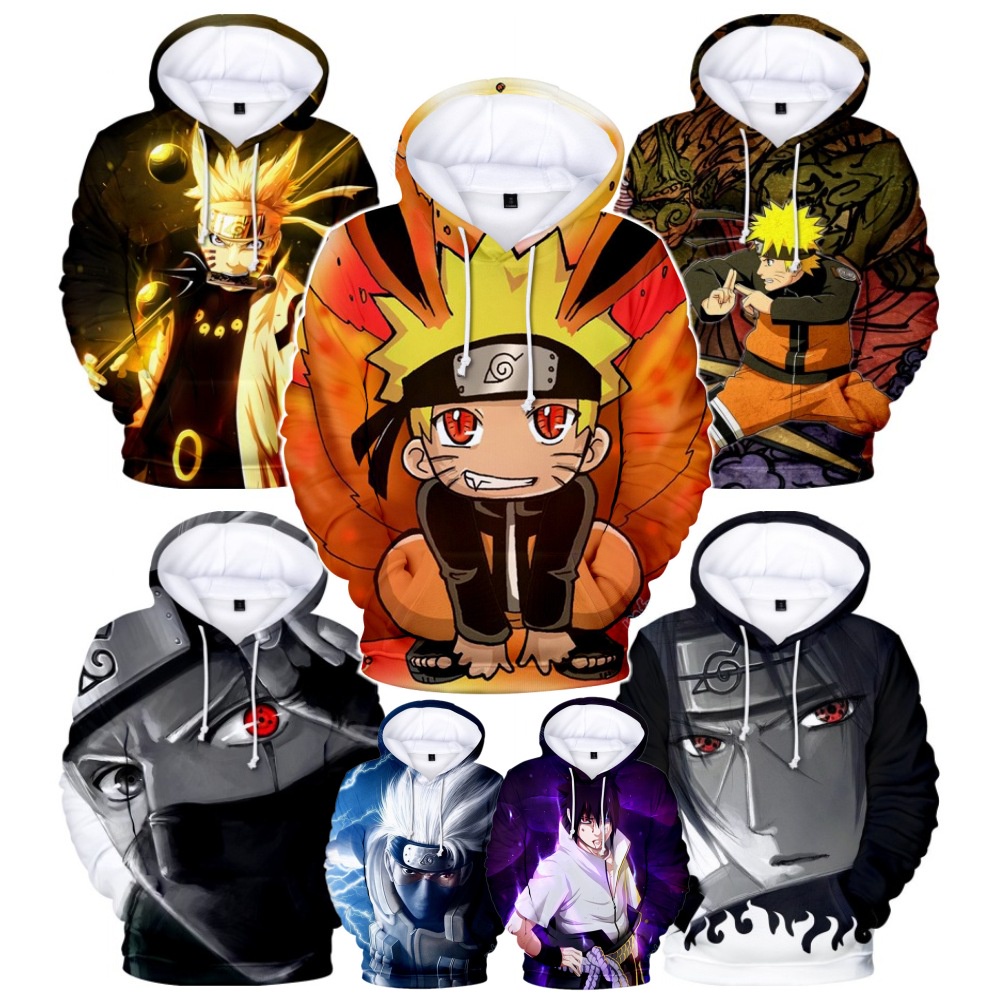 Áo Khoác Hoodie Hóa Trang Naruto Kakashi Sasuke Itachi Hokage Ninjia Cho Bé Trai / Bé Gái