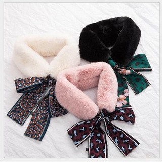 Khăn Lông Phối Lụa Choàng Cổ Cực Sang Chảnh