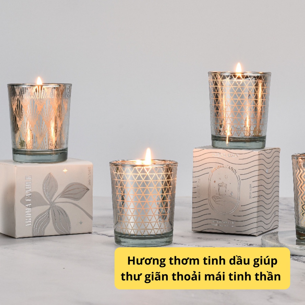 Nến Thơm Phòng Ngủ Sáp Thơm Candle Cup Tinh Dầu Thiên Nhiên Không Khói Sang Trọng Deluxe NEN21