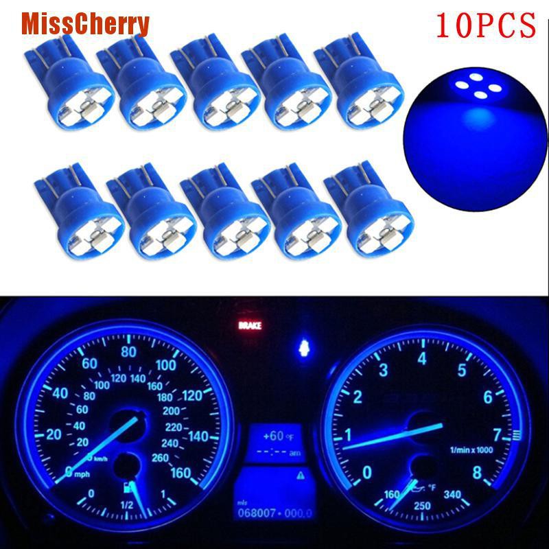 Bộ 10 đèn led T10 ánh sáng xanh lam chất lượng cao cho xe hơi