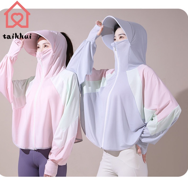 Áo Khoác Chống Nắng Có Mũ Trùm Đầu Bảo Vệ Khỏi Tia Uv Thoáng Khí Dành Cho Nữ